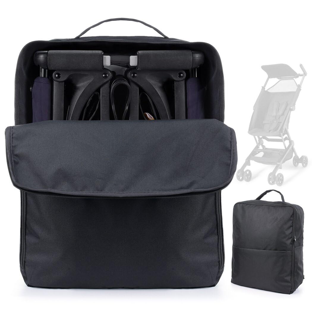 Naviguez facilement dans les aéroports et au-delà : le sac de voyage pour poussette qui vous soutient, Noir