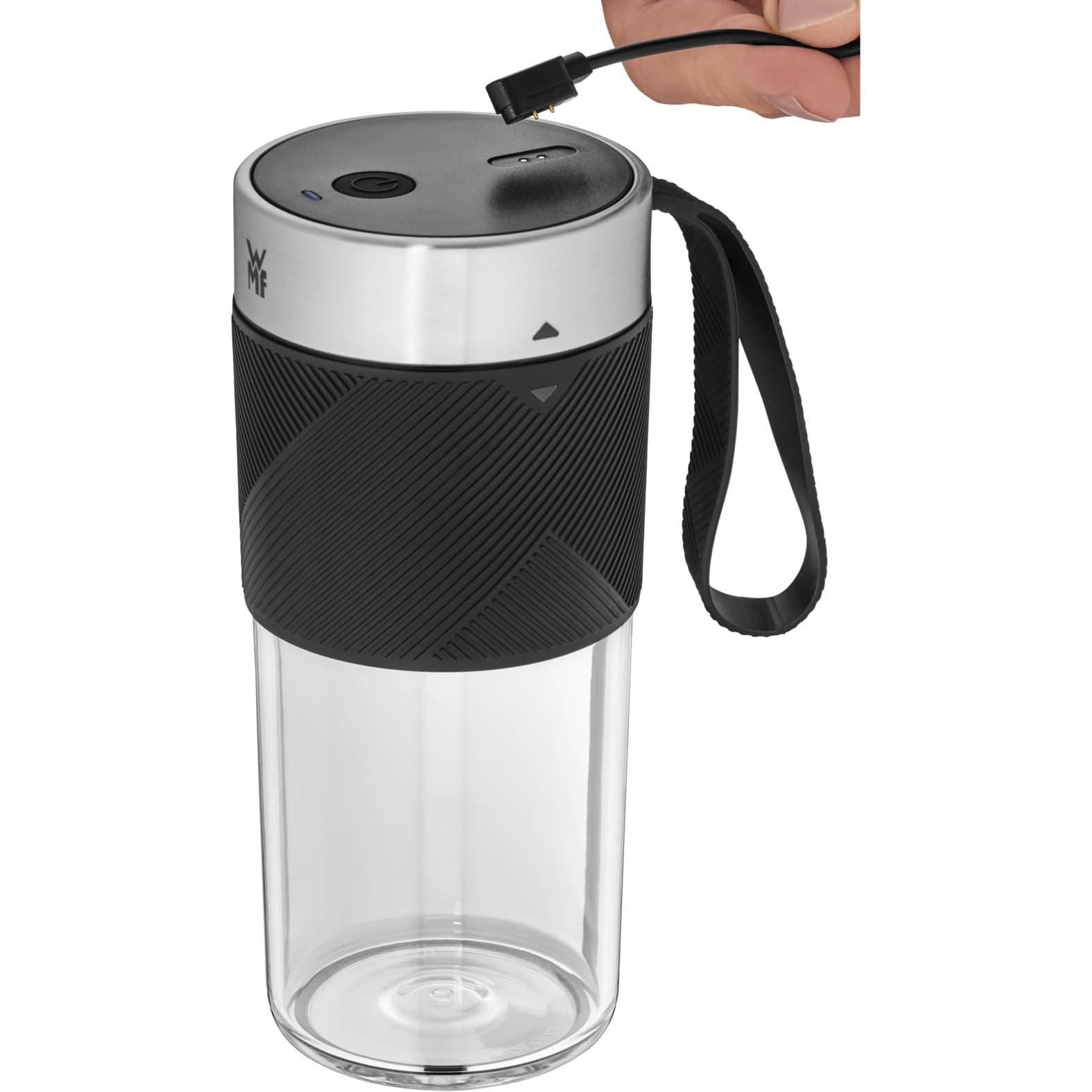 WMF Küchenminis Mix on the go 300 ml, Mini Mixer to go, USB Mixer Smoothie Maker, aufladbarer Personal Blender, tragbarer Mixer für Smoothies, Shakes