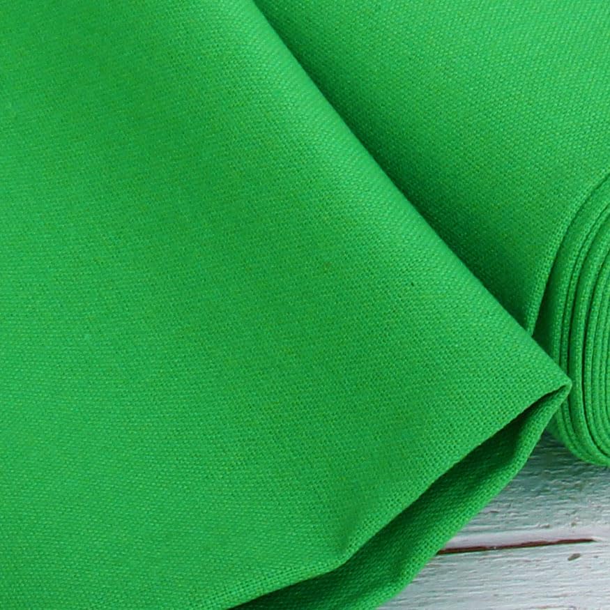 Coupon De Lin Vert - 1/2 Mètre, Largeur 140 Cm, 2 Pièces, Neuf Pour Couture