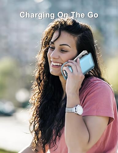 Miniatura 7 de TG90 Paquete de 2 baterías de 10000 mAh con cables integrados y enchufe de pared de CA, cargador de teléfono externo compatible con dispositivos