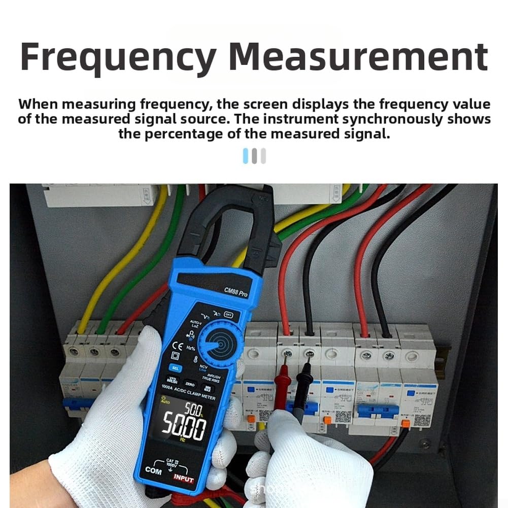 Multimetro digitale a morsetto, True RMS 1000A AC/DC con rilevamento della tensione senza contatto, multimetro auto-range per riparazioni elettriche