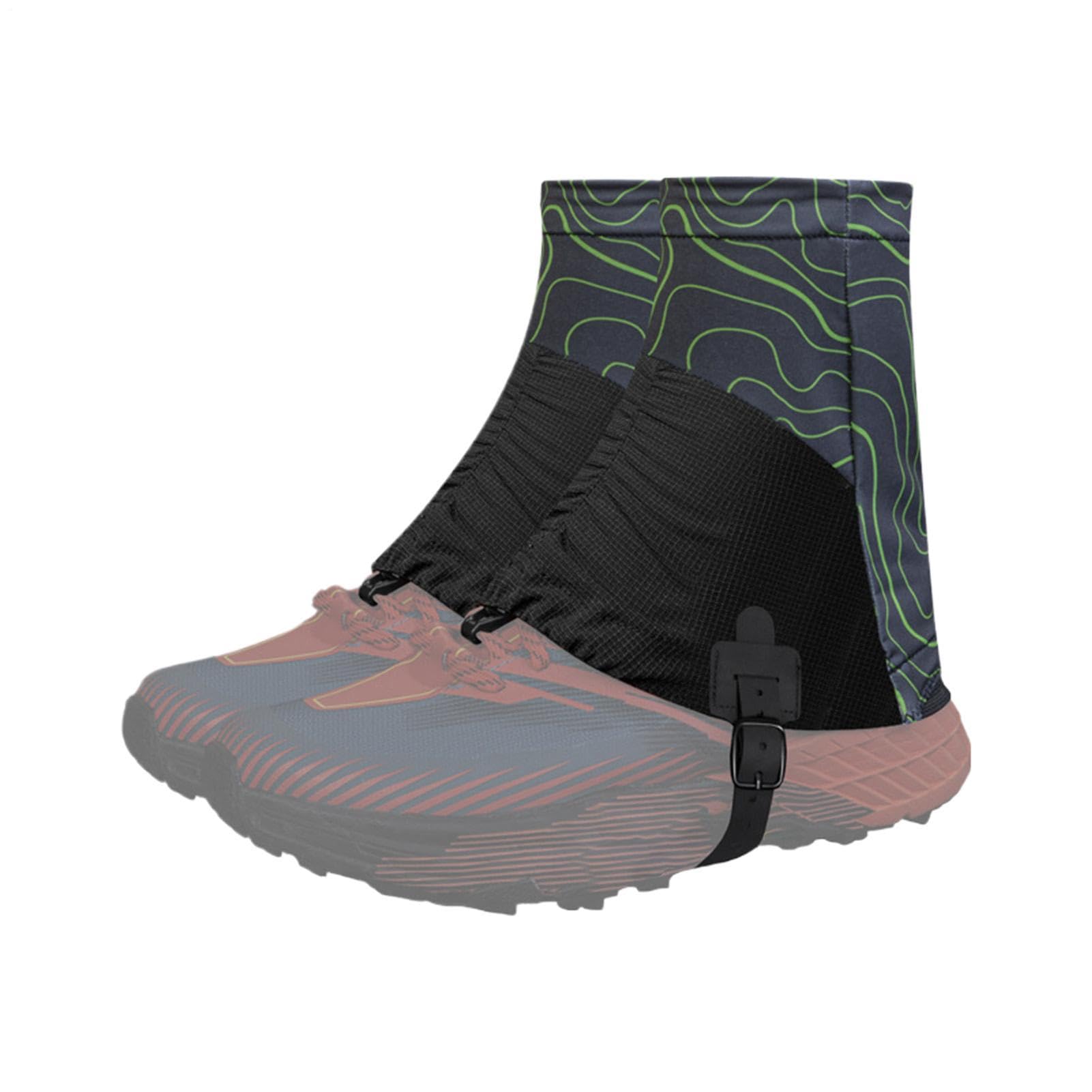 Generisch Gamaschen Für Trailrunning, Sanddichte Und Verstellbare Kurz Gamaschen Trailrunning Schuhe Wasserdicht Knöchelgamaschen, Trail Low Gaiters Für Wanderstiefel Camping Bergsteigen