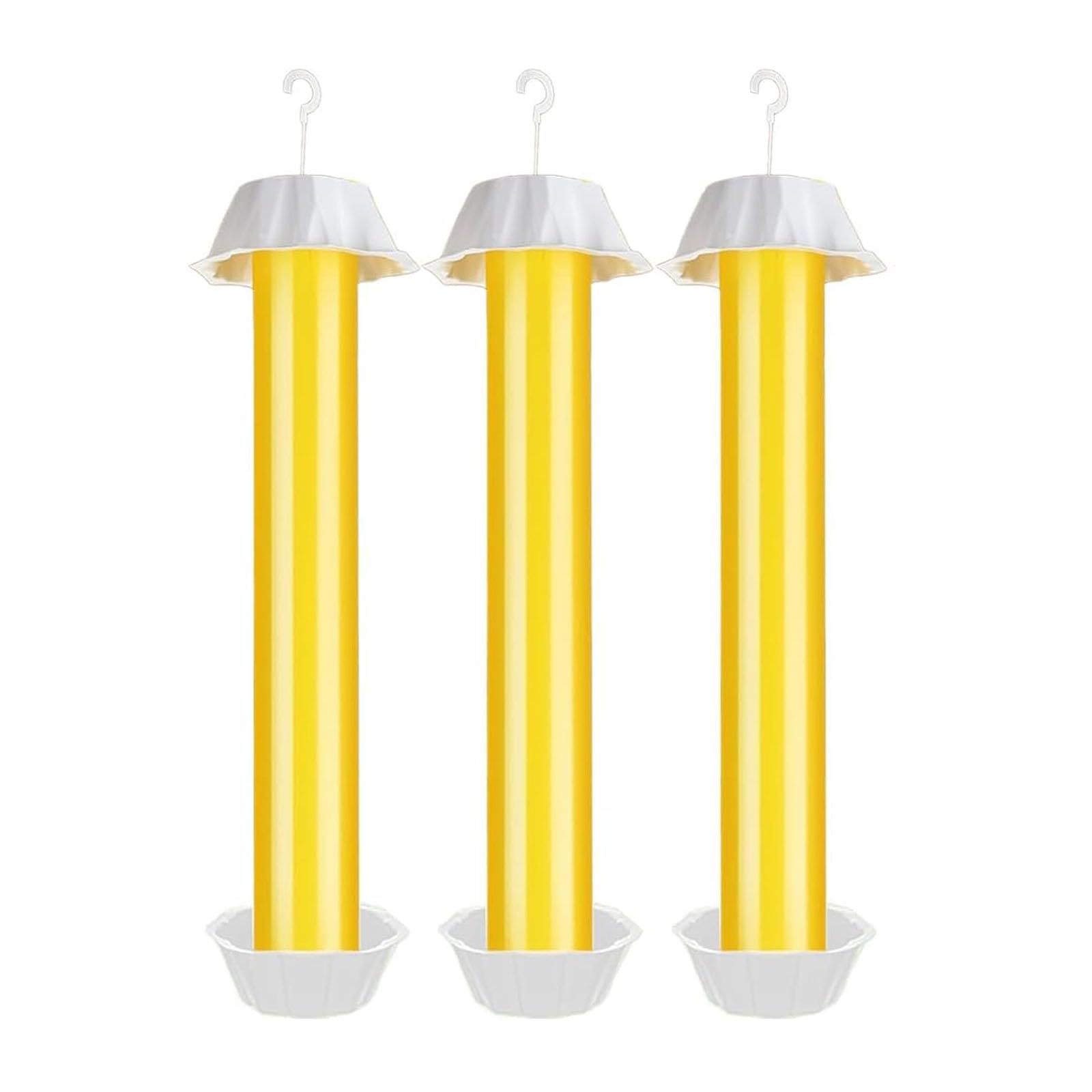 Rotolini Acchiappamosche, Trappole Adesive per Mosche, Trappola Mosche per Frutta appiccicosa, Strisce Adesive Cattura, Trappole per Mosche della Frutta, Uso per Interno ed Esterno, 16 Pezzi
