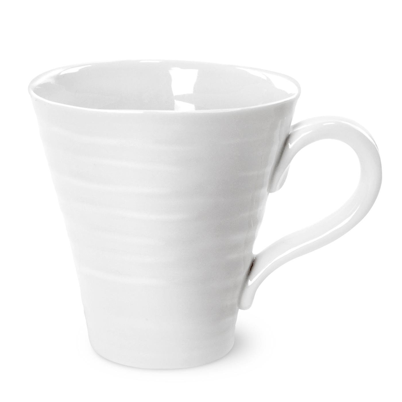 Portmeirion White Sophie Conran Porcelain Mug Set Of 4, 350Ml, 4 Count (Pack Of 1), Contemporary, Reusable, Housewarming, Birthday, Microwave Safe, Dishwasher Safe