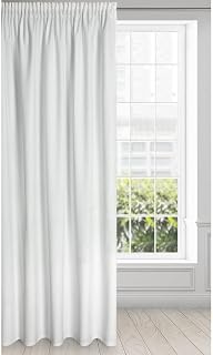 Eurofirany Melanie Vorhang Samt Velvet Kräuselband -1 STK. Weich Edel Gardine 200g/m² Elegant Glatt Einfarbig Flauschig Modern Klassisch Wohnzimmer Schlafzimmer, 140x270 cm, Weiß