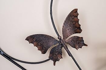 Portacandele A Doppio Cuore Da Parete - 65x40 Cm, In Metallo Verniciato Nero, Per 2 Candele - Foto 5