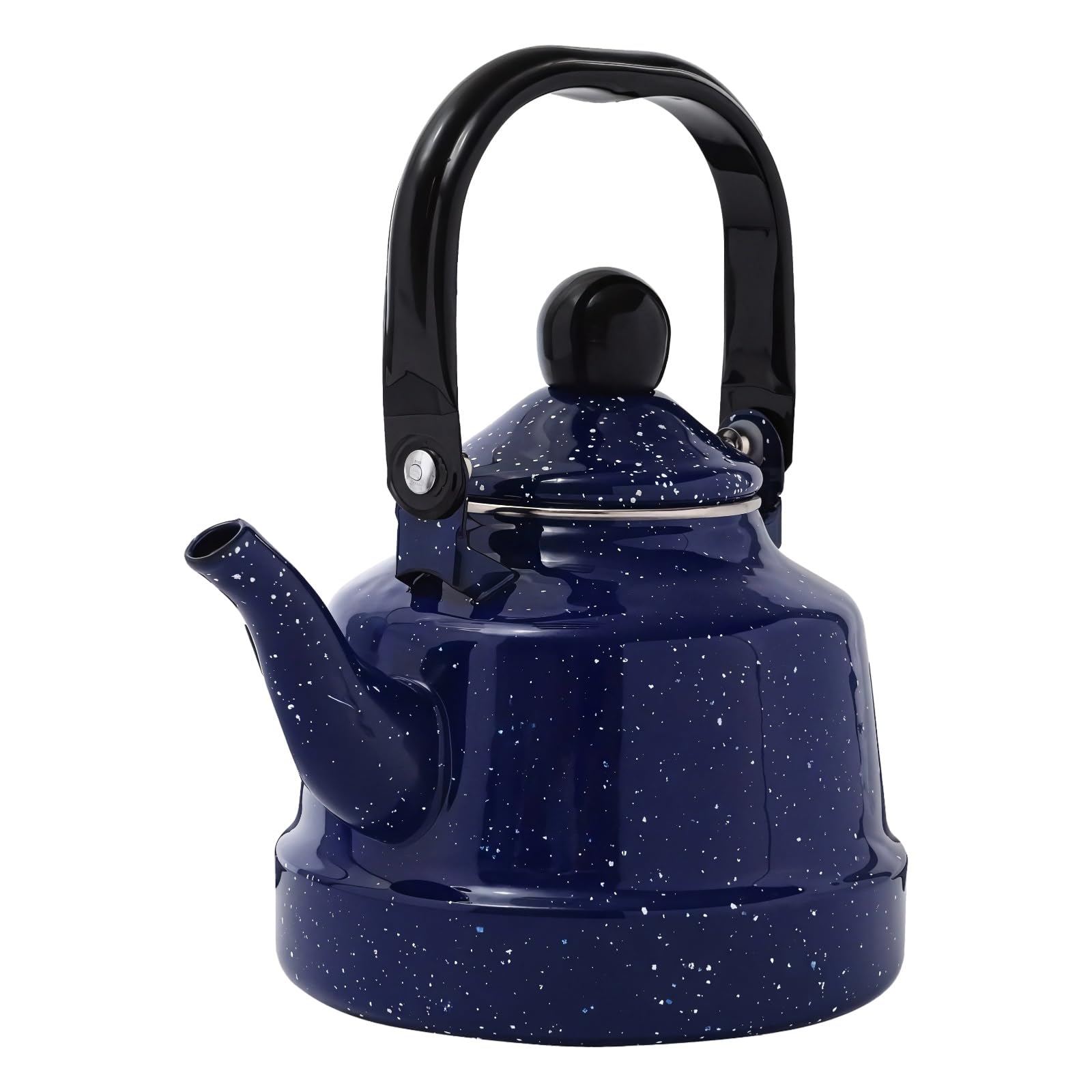 Théière vintage émail bleu pour chauffer l'eau rapidement sans goût de plastique