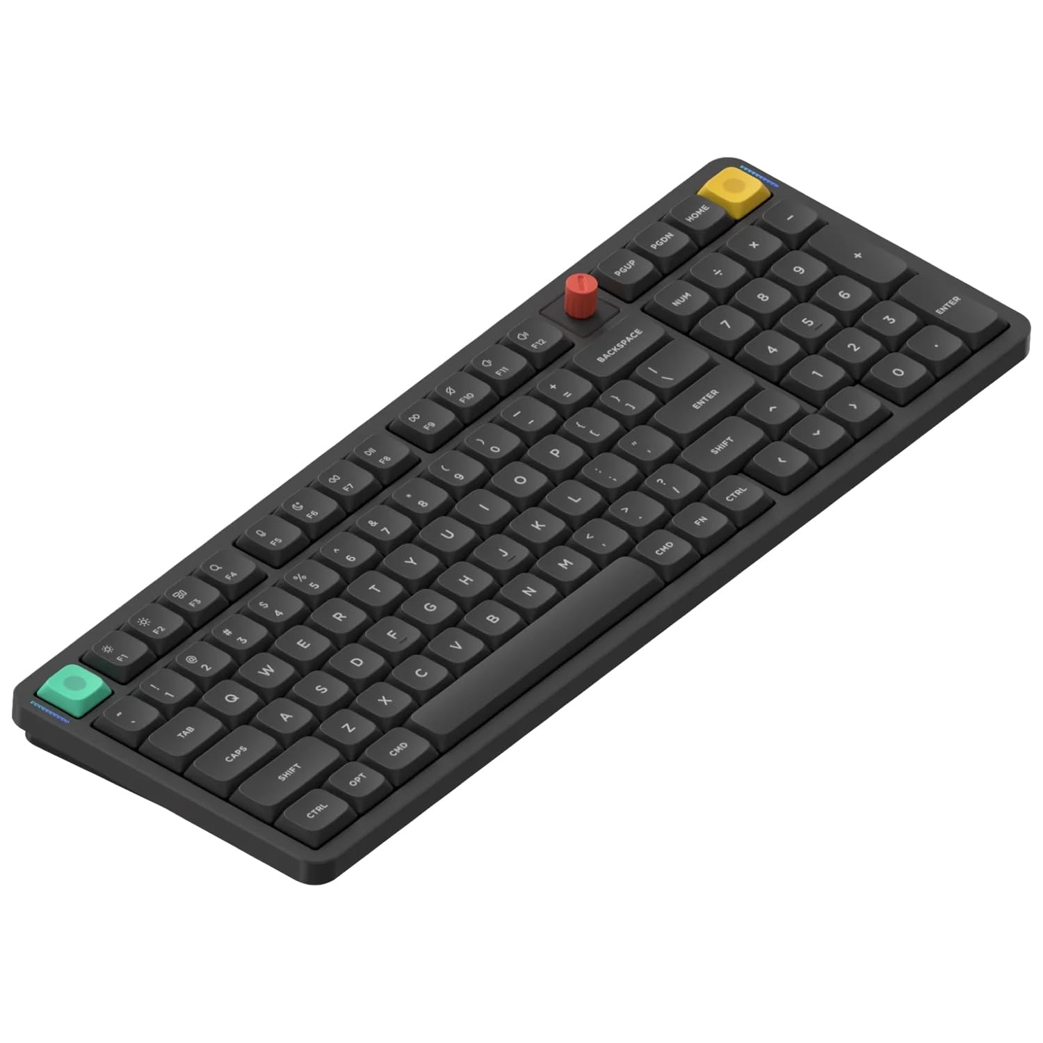 nuphy Air100 V3 - Tastiera meccanica wireless a basso profilo, 99 tasti, layout 100%, struttura guarnizione con pulsante, hot swap, RGB, supporta Bluetooth/2,4 GHz/USB-C (layout americano)
