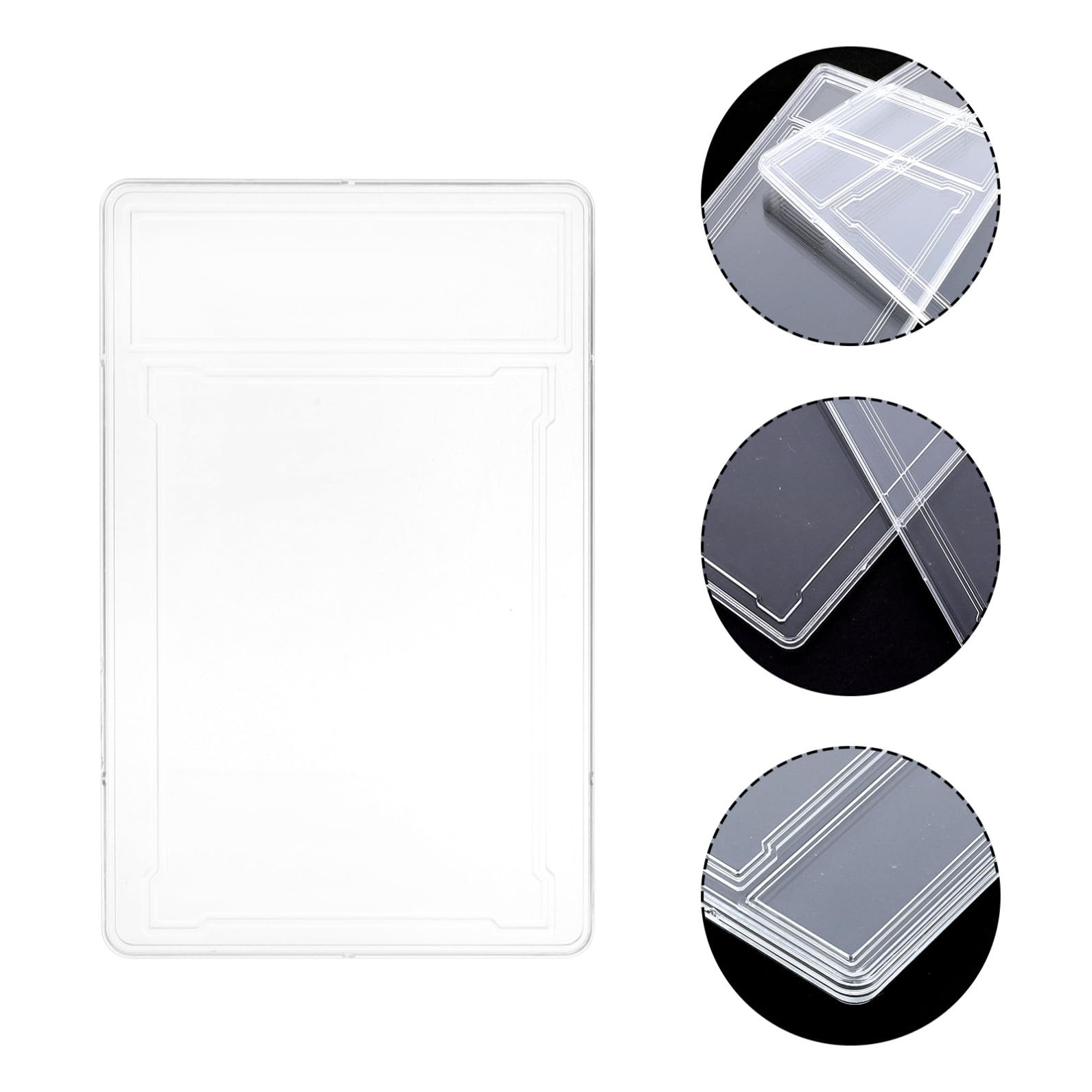 KOMBIUDA Scatola Portaoggetti Da 3 Pezzi Con Custodia Protettiva Rigida Per Carte Porta Carte Con Custodie Per Carte Fotografiche Custodie Per Carte 2 Pezzi*3