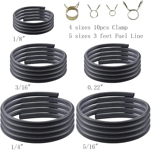 Miniatura 2 de Manguera de tubo de gasolina de 3 pies de 18 pulgadas, 316 pulgadas, 0.22 pulgadas, 14 pulgadas, 516 pulgadas, diámetro interior, compatible con