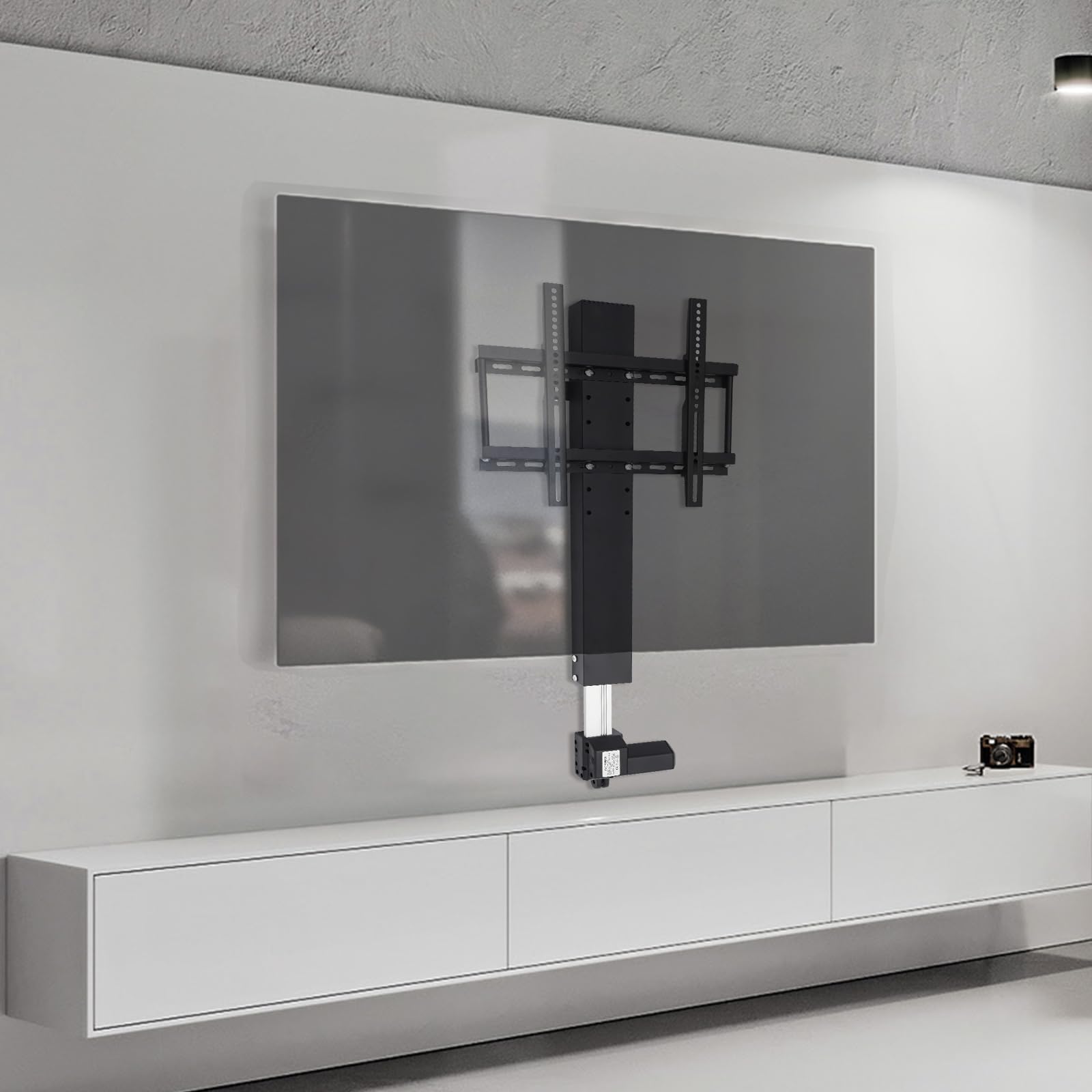 Soporte de pared para TV eléctrico, giratorio, con mando a distancia, soporte de pared para televisores, hasta 50 kg