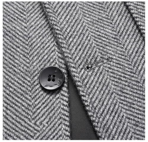 Disimlarl Men Loose Woolen Jacket Casual Business Coat Thickened Warm Social Overcoat with Pocket4