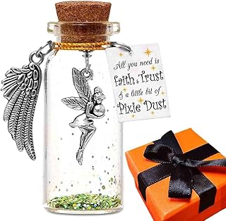 CATABUBU All You Need is Faith Trust and A Little Bit of Pixie Dust, Fairy Decorative Bottle Gift for Her Granddaughter Daughter Sister Niece Bff, Funny Fairy Gift for Teen Girls-15