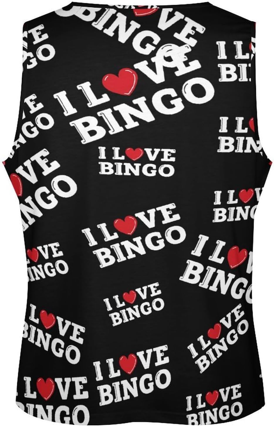 I Love Bingo Men's Tank Tops Sleeveless Muscle Shirts for Men Lightweight Vest Crew Neck T-Shirts