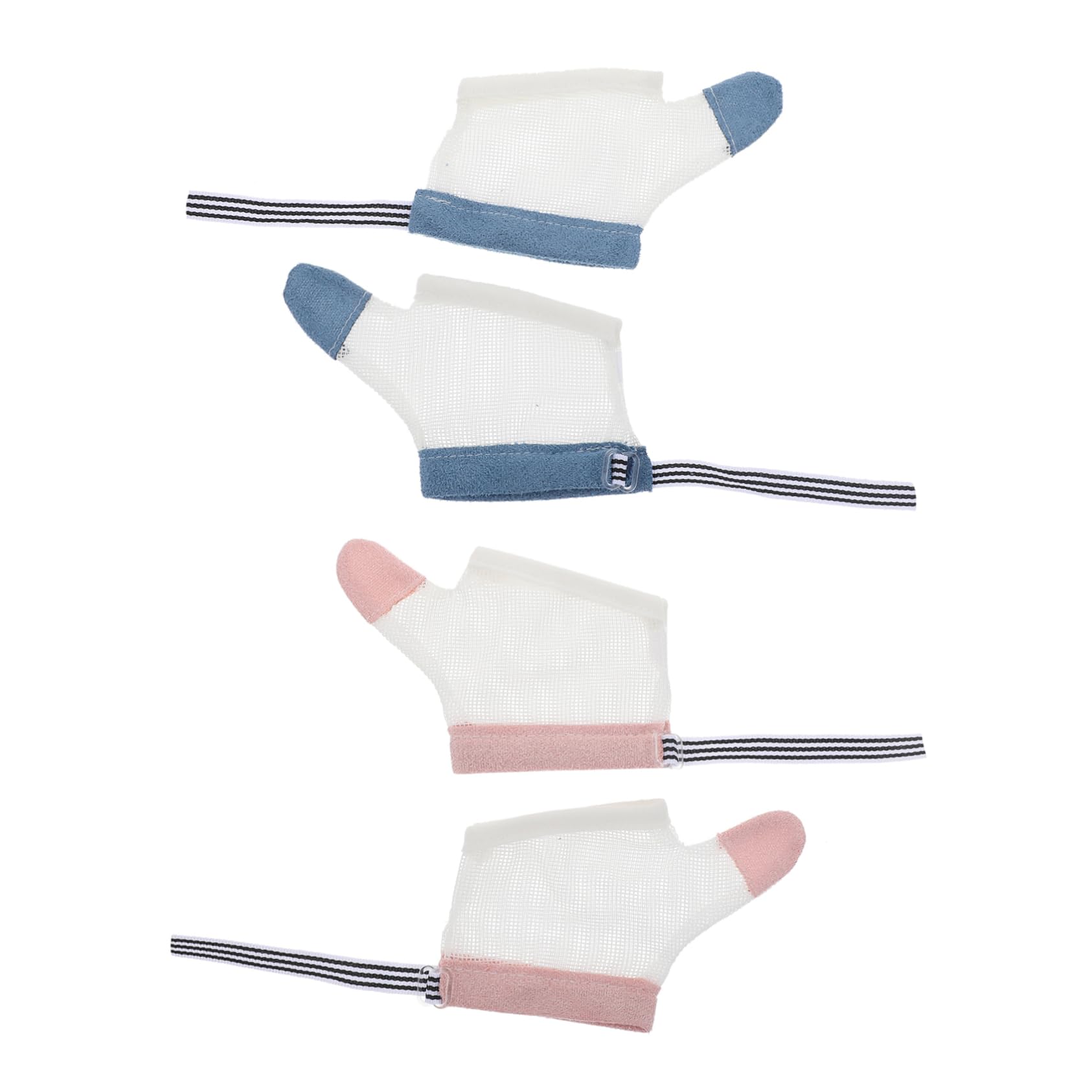 Yardwe Guantes Protectores para Bebés Antiarañazos de Nylon Transpirable, 2 Pares, Diseño Resistente para Recién Nacidos y Niños Pequeños, Impide que Chupen el Dedo