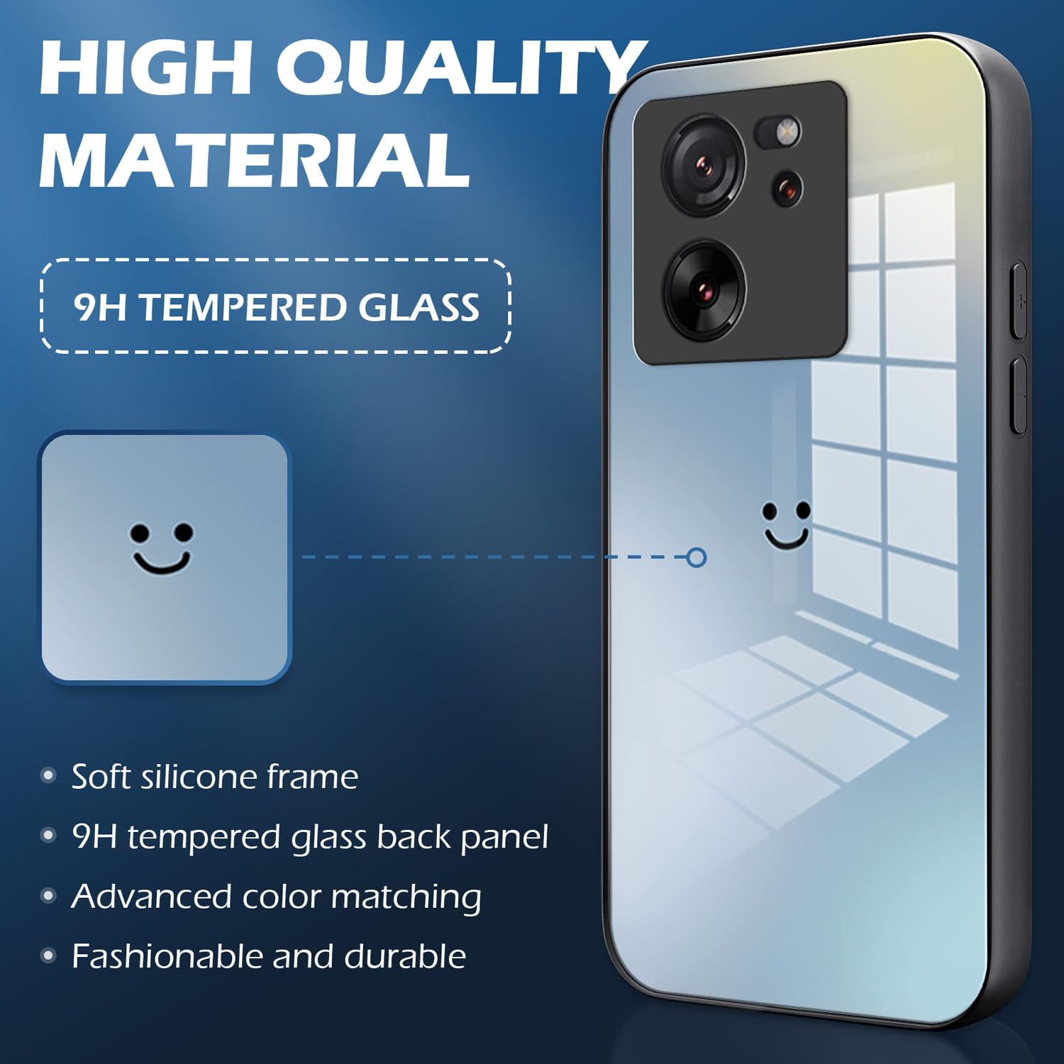 XINYEXIN Cover Silicone Per Xiaomi 13T / 13T Pro - Morbida, Ultrasottile, Antiurto Con Motivi Carini (Lavender/Black)