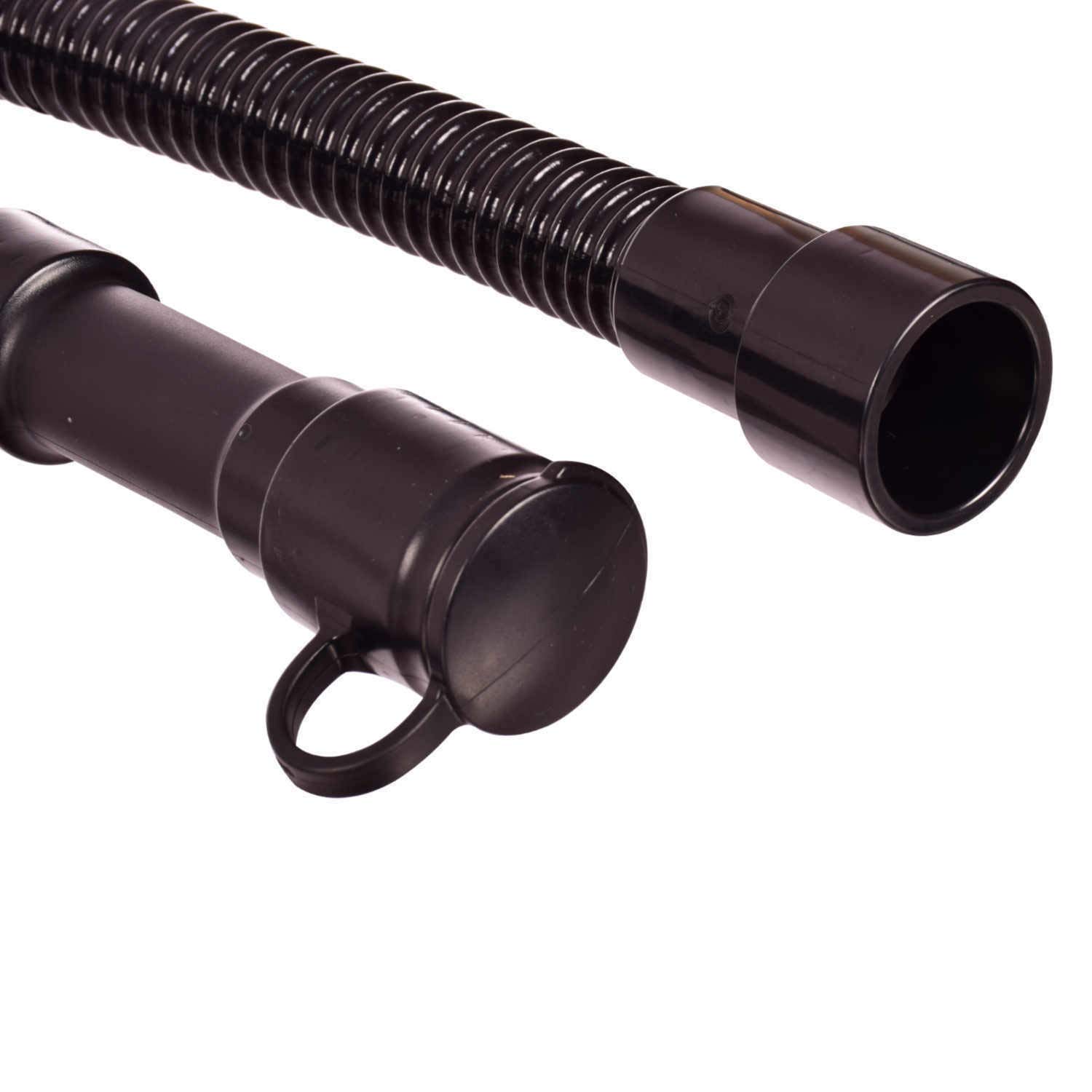 Techkar Tuyau de vidange pour Karcher BD 50/50, 43/25, 43/40 - Noir, plastique ou caoutchouc, 750 mm, 38 mm de diamètre, manchon de 50 mm, 1 pièce