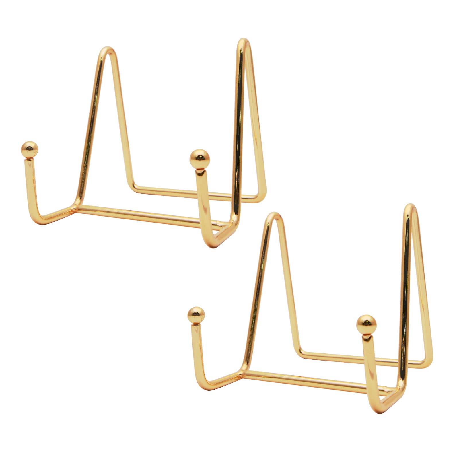 2 Supporti Per Piatti In Metallo 7,5 Cm - Espositori Da Tavolo Per Collezione, Quadri E Libri - Porta Oggetti Multiuso Per Casa E Ufficio