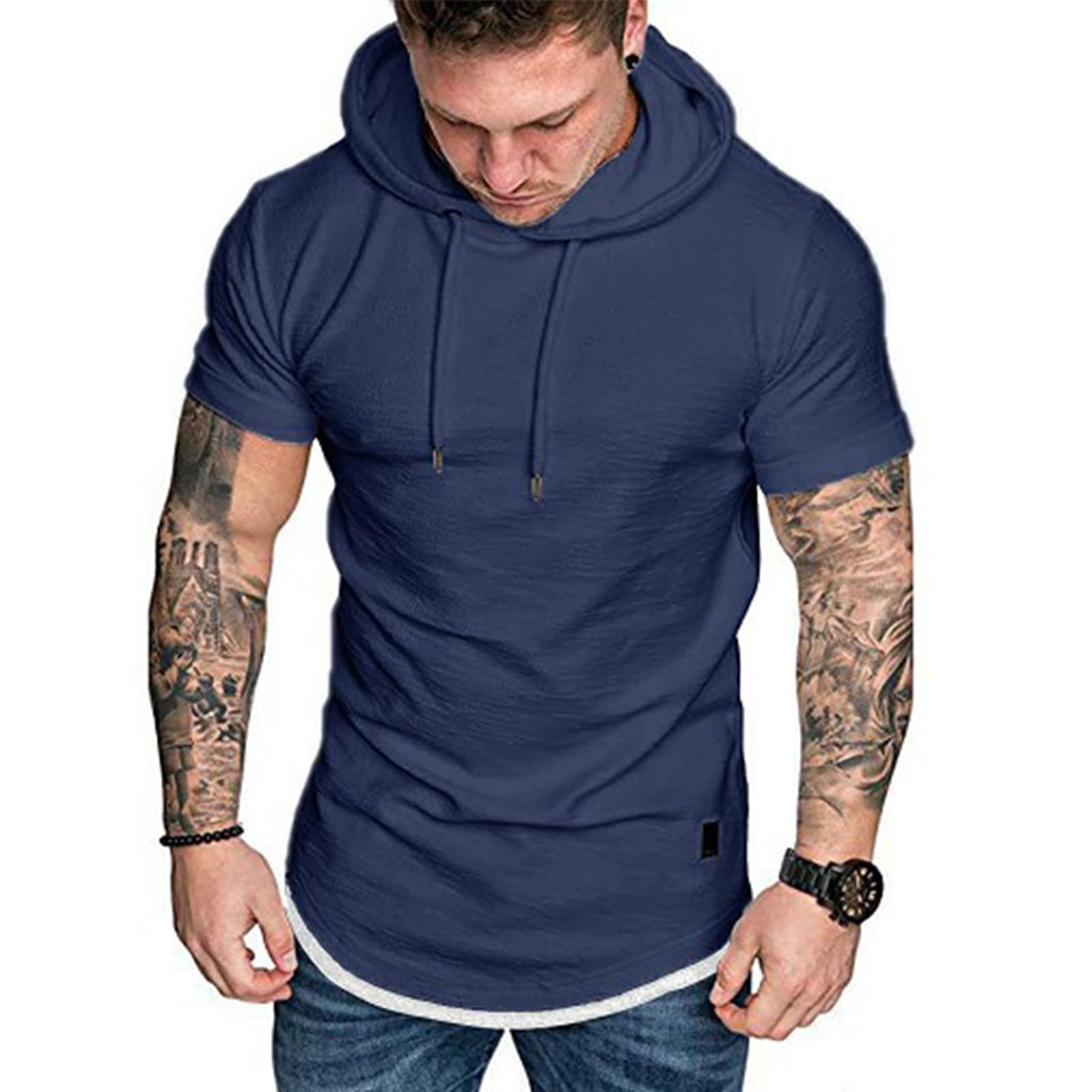 Crew Neck Short Sleeve Men's Sports T-Shirt -S3CO35Z8-HQX - S3CO35Z8