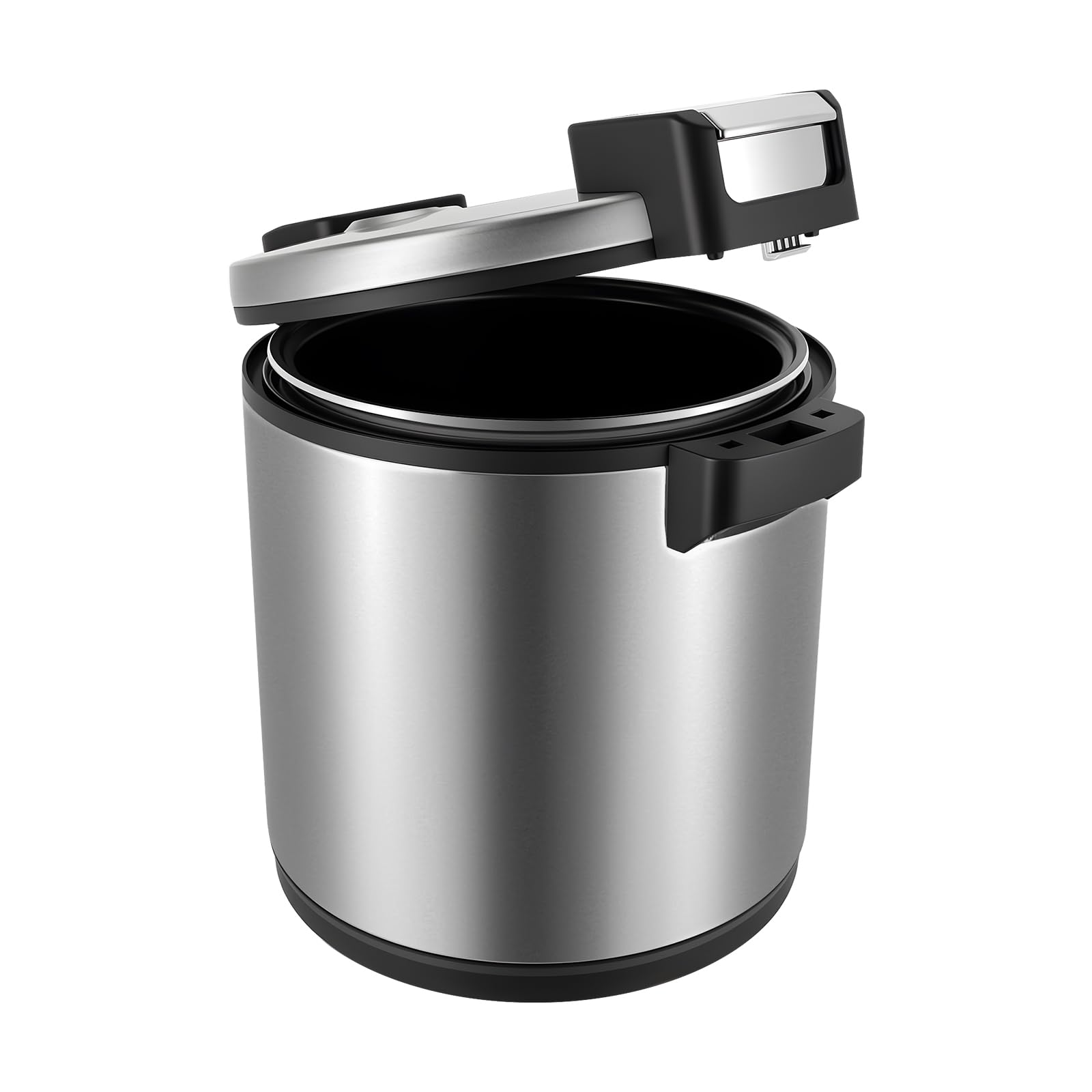 Commercial-Grade Electric Rice Warmer with Cover and Rice Spoon, 6 Gal Portable Food &amp; Rice Warmer Fit For Restaurant Party Family, 110W (Warm Function only, not a Cooker) (silver)