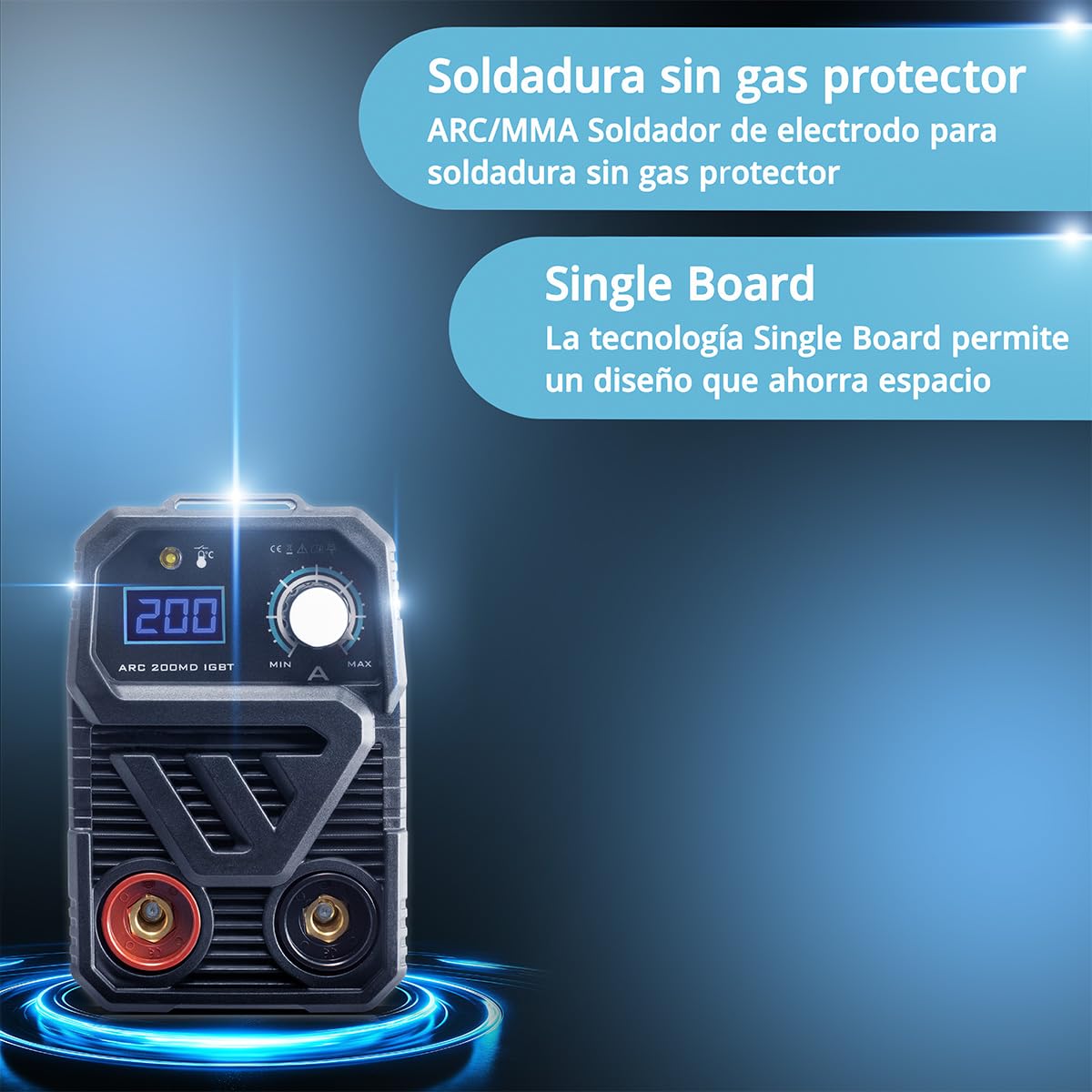 STAHLWERK Soldadora de electrodos 160 MD – Equipo completo – Máquina de soldar MMA/Electrodo, 160 A, uso flexible sin gas, compacta y ligera, ampliable a DC TIG, Anti-Stick, refrigeración inteligente