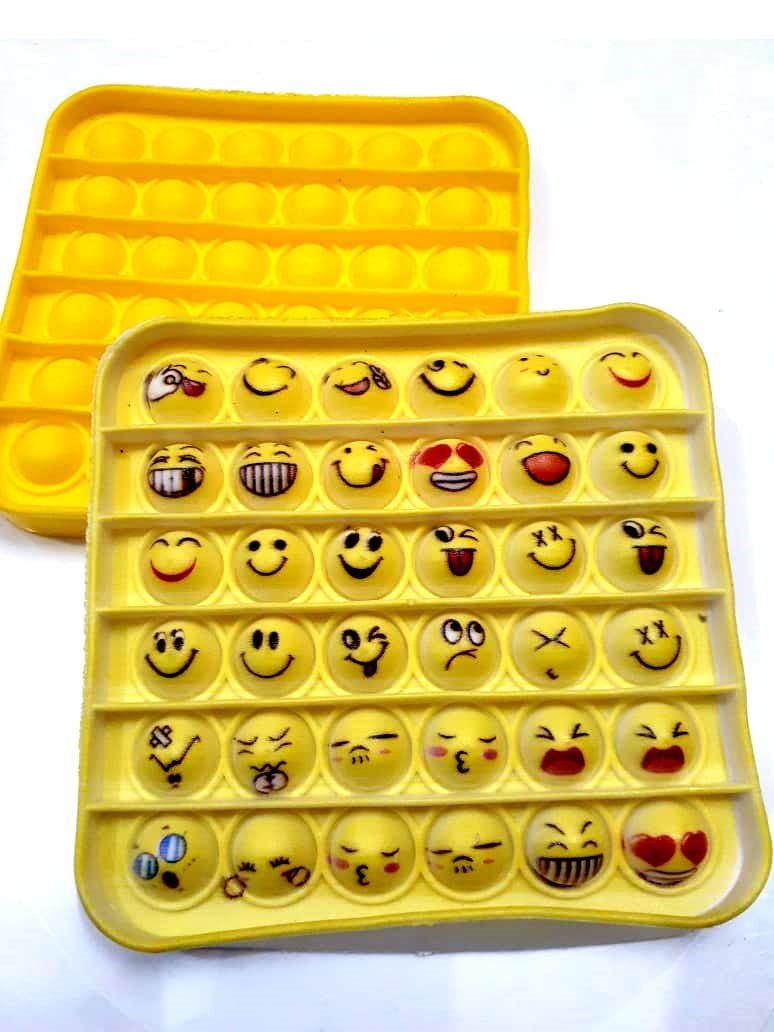 Gift Solution Push Pop it Fidget Toy Combo | Under Stress Relief Toys and Anti-Anxiety Sensory Square Bubble Toys Set for Autism to Relieve Stress & Great Gift | Pack of 2 | Yellow