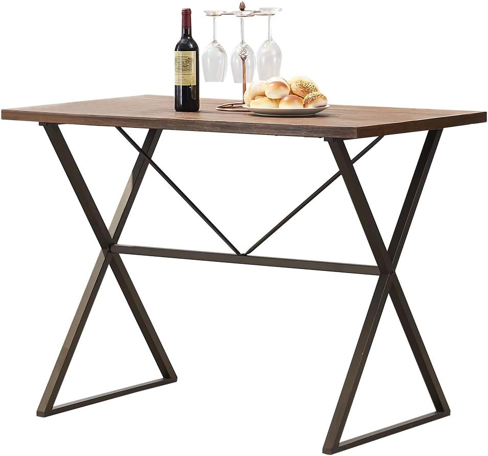 O&K Furniture Counter Height Dining Table, 48” W Rustic