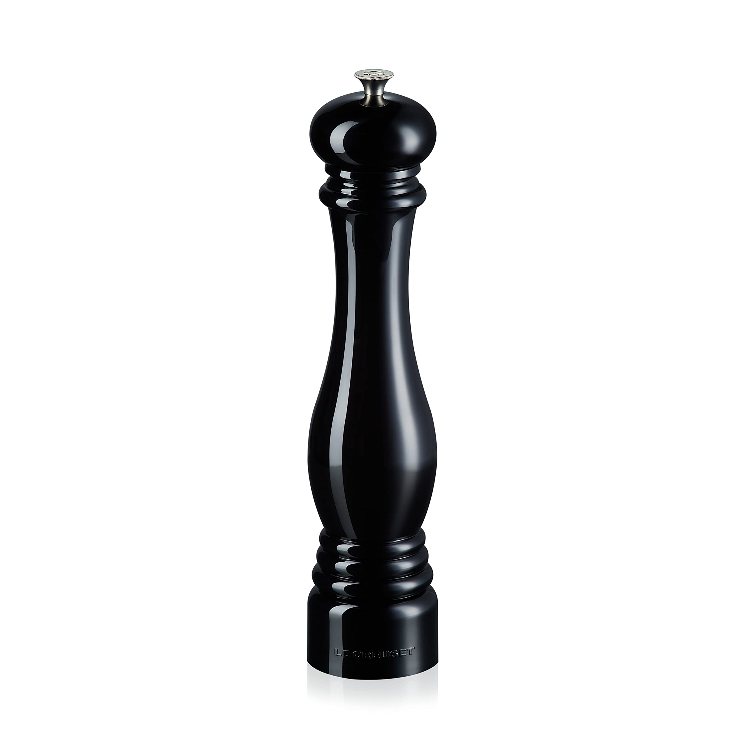 Le Creuset Classic Adjustable Salt Grinder, Large, Chip-Resistant ABS Plastic, Anti-Corrosion, 518 g, Black Onyx, 96002800140000
