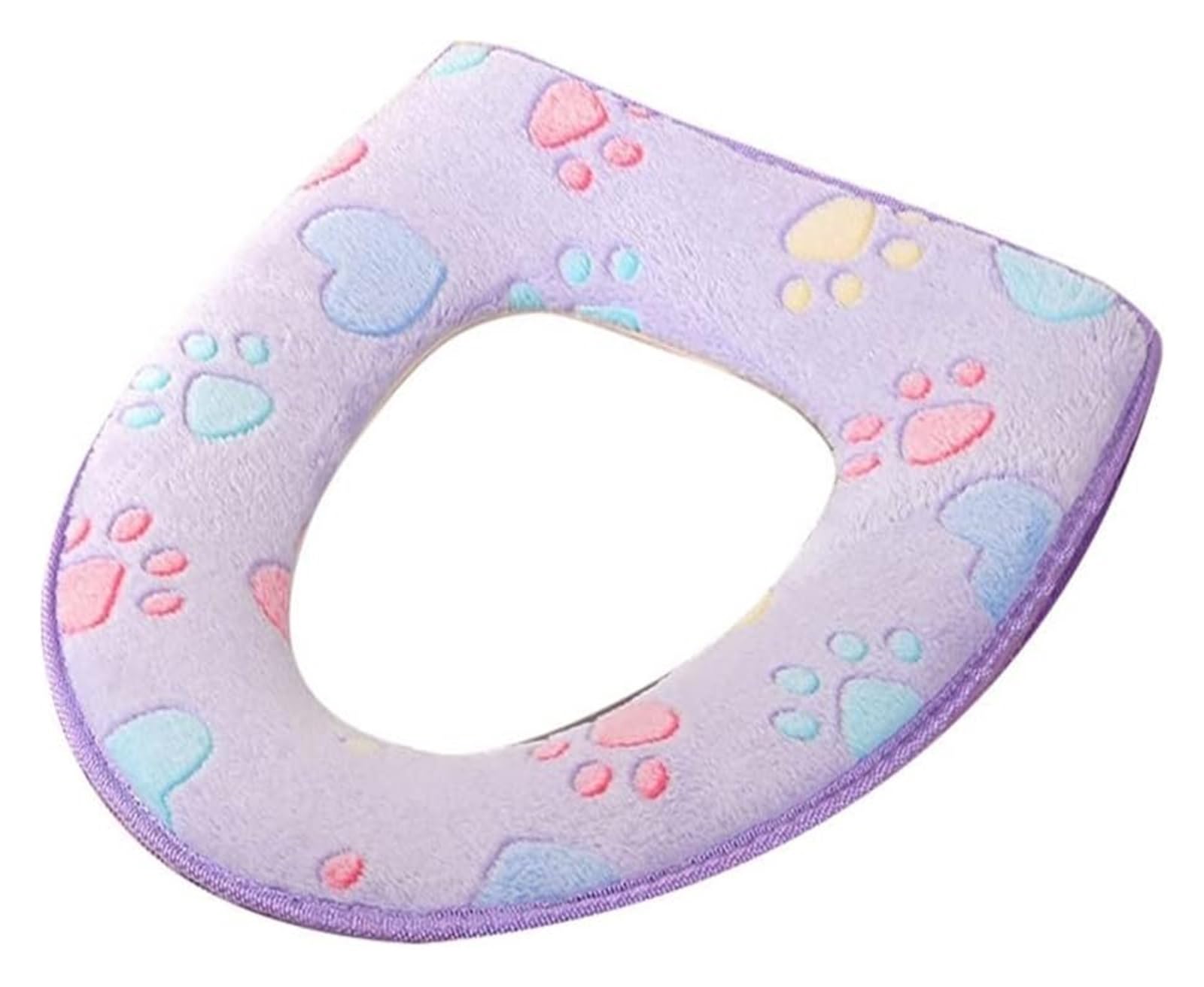 KFGISD CushionBathroom Toilet Toilet Washable Warming Pad Home Decoration Embroidered Cover ，Toilet Seat Covers(Purple)
