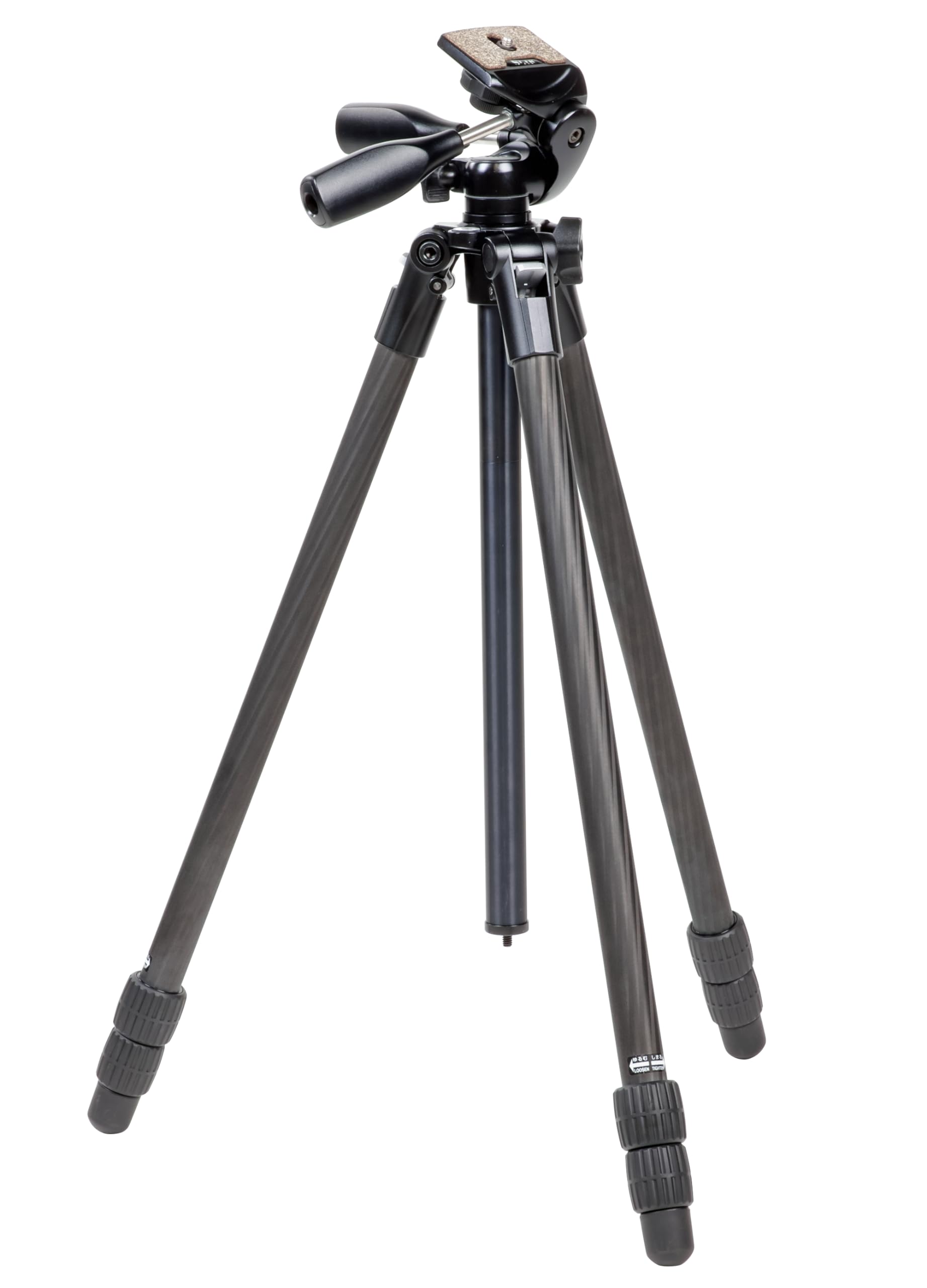 SLIK 109427 Carbon Tripod, Light Carbon, E73 II, 3-Level Telescopic, Carbon Pipe, Storage Case Included, 3-Way Head Mount, Full Size, Total Height 6.9 inches (1,775 mm)