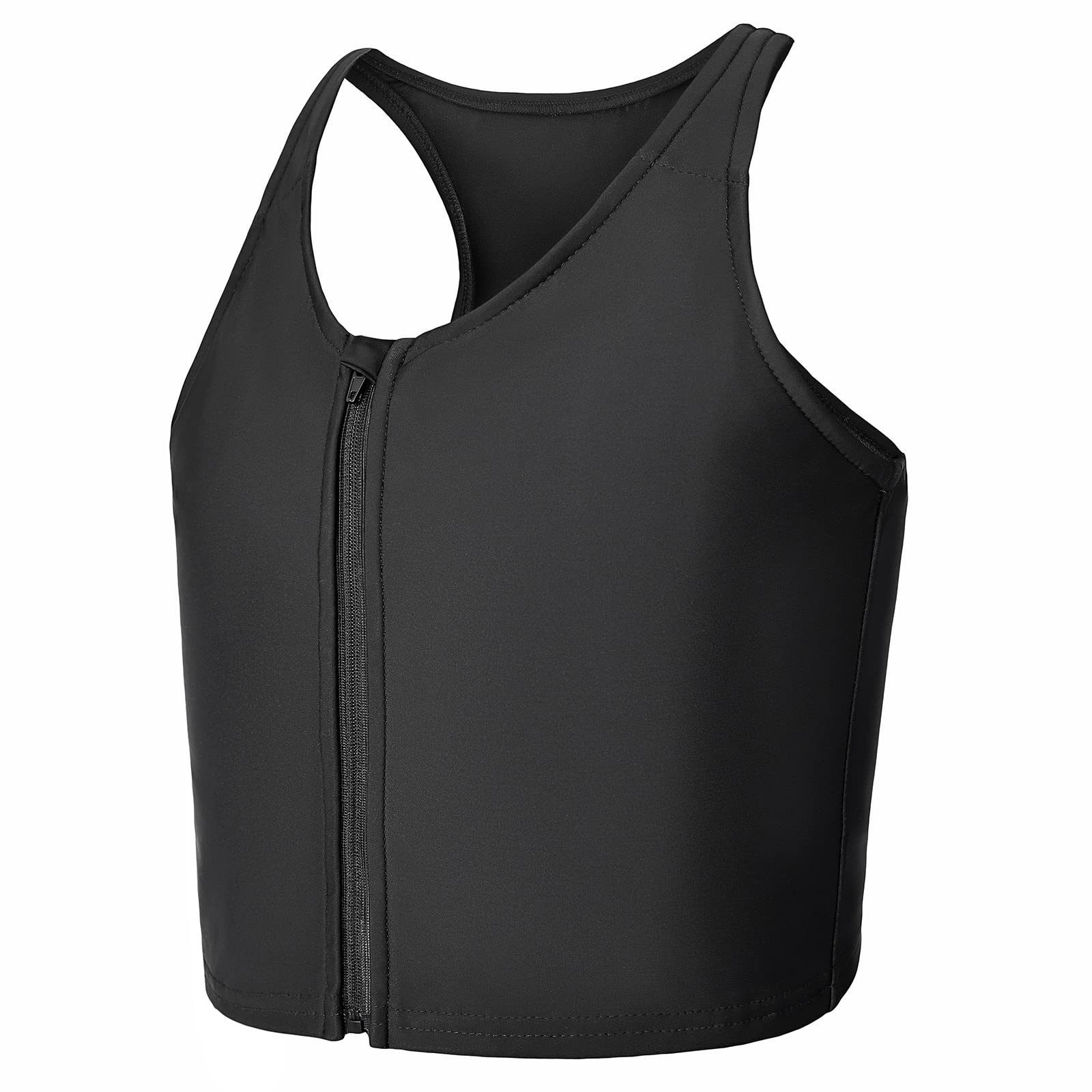Wonababi Chest Binder Corsets for Transgender, Binder Trans with Zipper Flat Tank Top bustiers