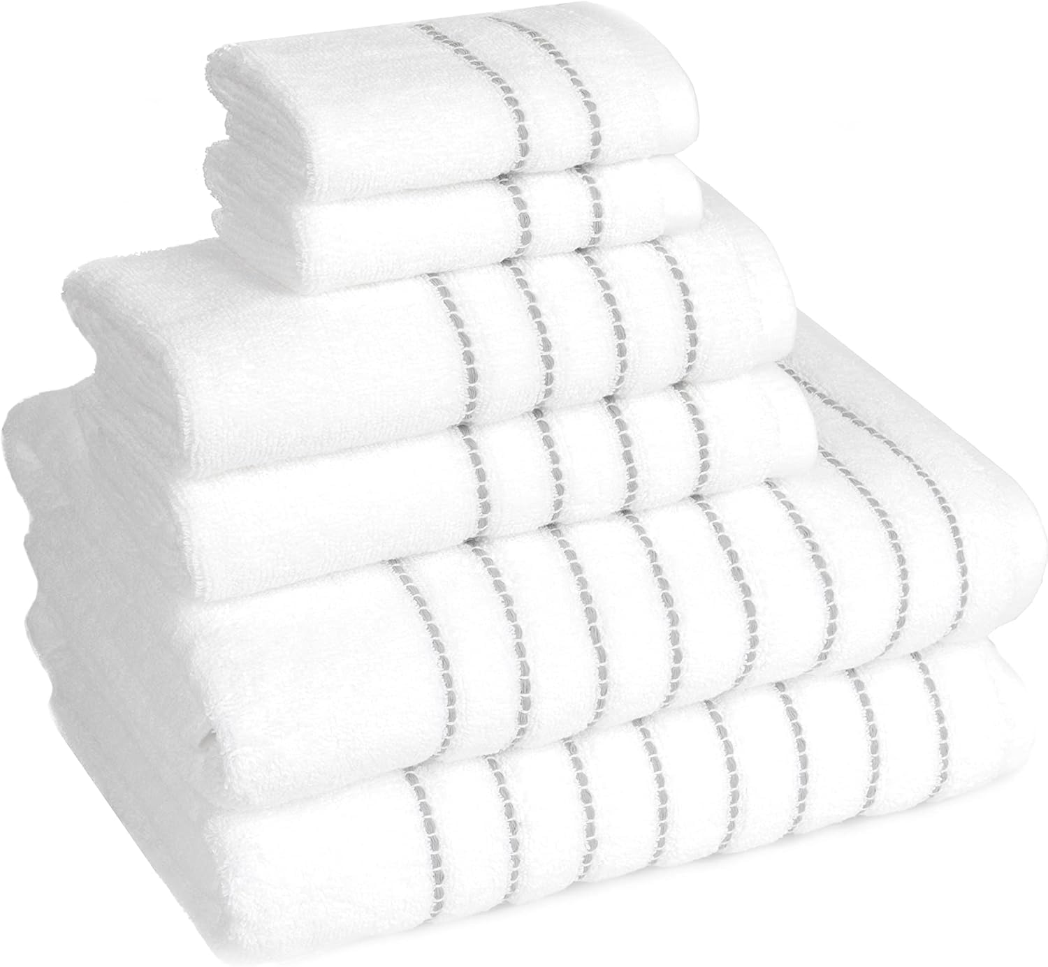 American Dawn 100 Combed Cotton Bath Towel Set (6Pack