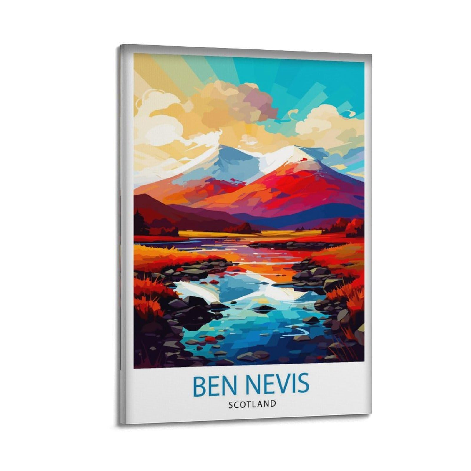 xiaoxiaoshen Ben Nevis Scottish Mountaint William Scotland Summit Highlands Landscape Work_5_4 Canvas Poster Wall Art Prints Room Aesthetic Murals Bedroom And Living Decorations 20x30inch(50x75cm)