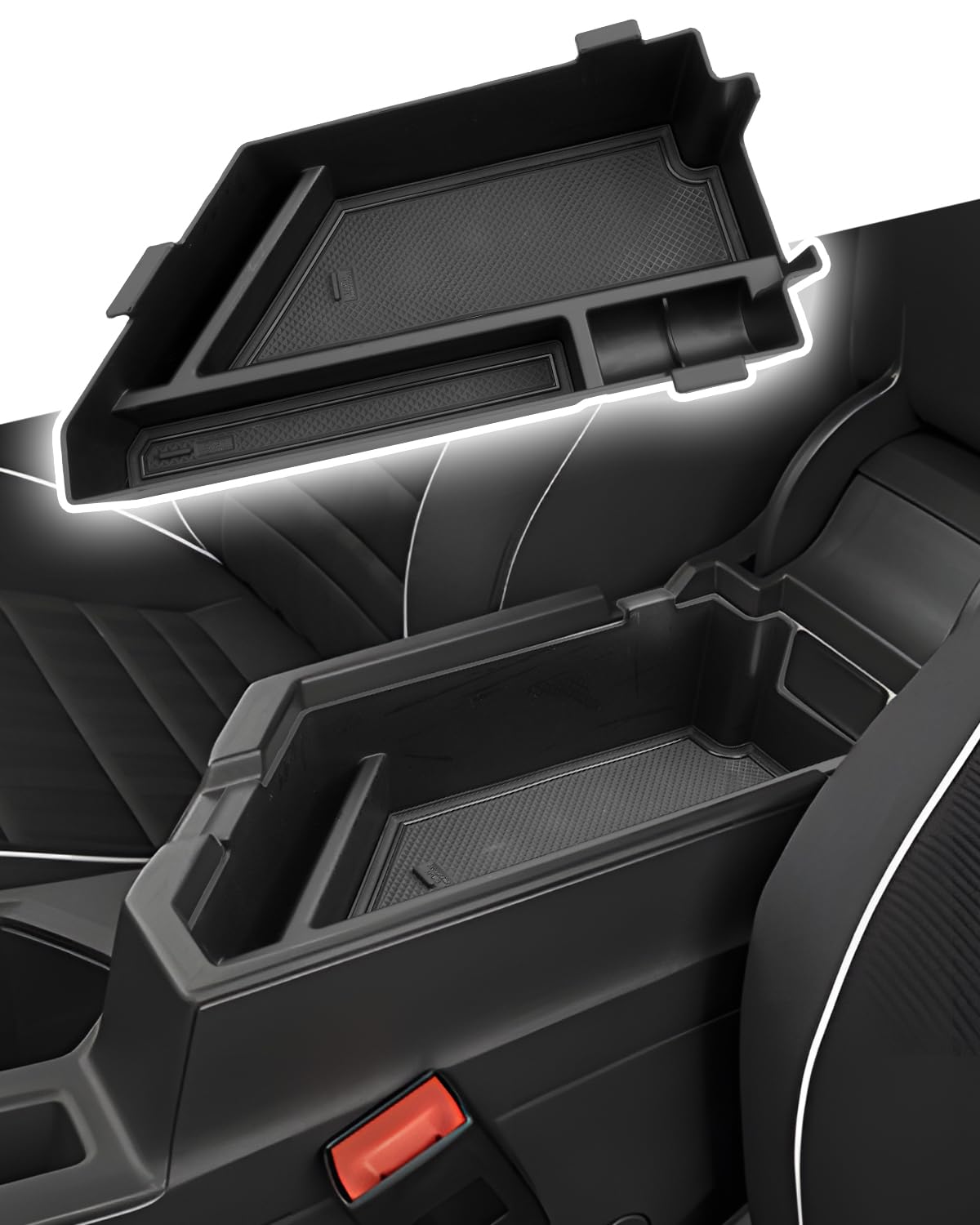 for Volkswagen Jetta 2020-2025 2026 Center Console Organizer Tray for Jetta 2020 2021 2022 2023 2024 2025 Accessories Armrest Storage Box Insert Tray for VW Jetta Arm Rest Middle Organizer