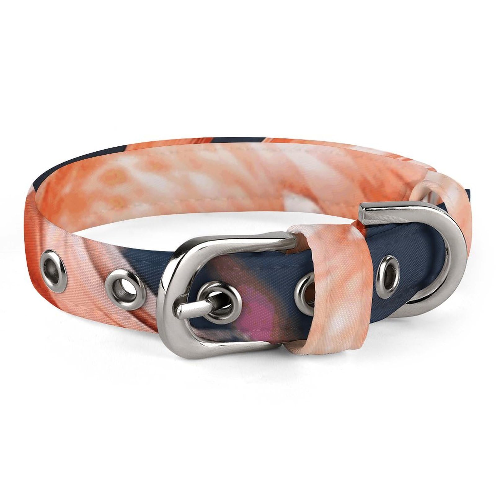 Collier réglable chien et chat avec attache sécurisée motif flamant rose