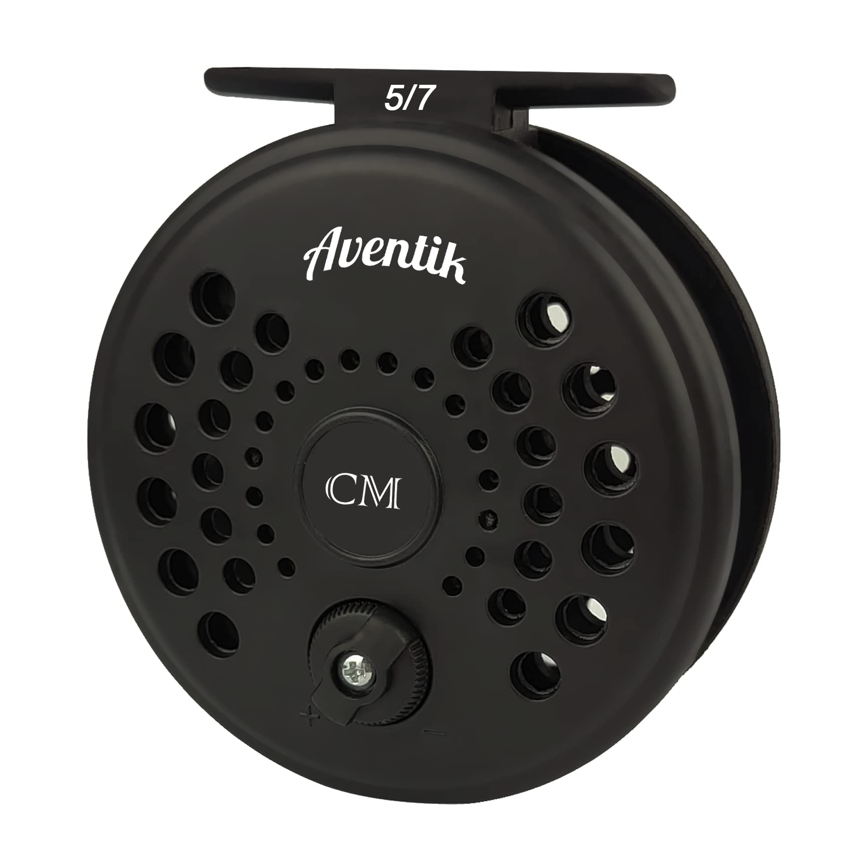 Aventik CM Graphite Fly Reel Click Drag System Classic IV Graphite Large Arbor Sizes 3/5, 5/7 Fly Fishing Reels
