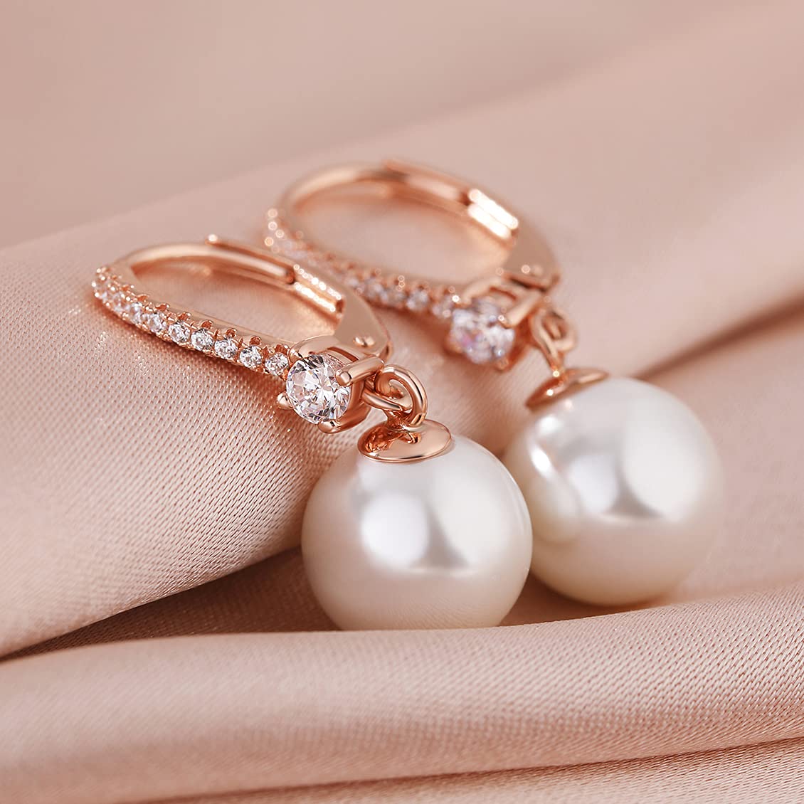 Jiamiaoi Orecchini di Perle da Donna, Orecchini Donna in Argento 925 con Perle Pendenti, Ipoallergenici Orecchio Gioielli per Ragazze Donne