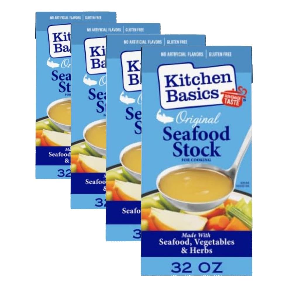 Kitchen Basics Original Seafood Stock, 32 fl oz (Pack of 4)