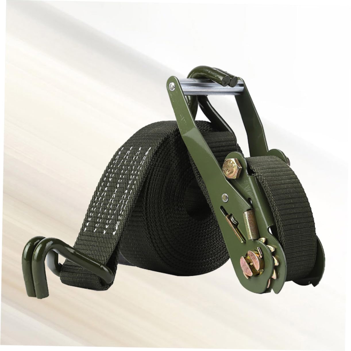 jojofuny Praktischer Spanngurte mit Haken aus Metall und Polyester 6m Lange Ratschengurte für Fahrrad und Grüne Frachtladungssicherung