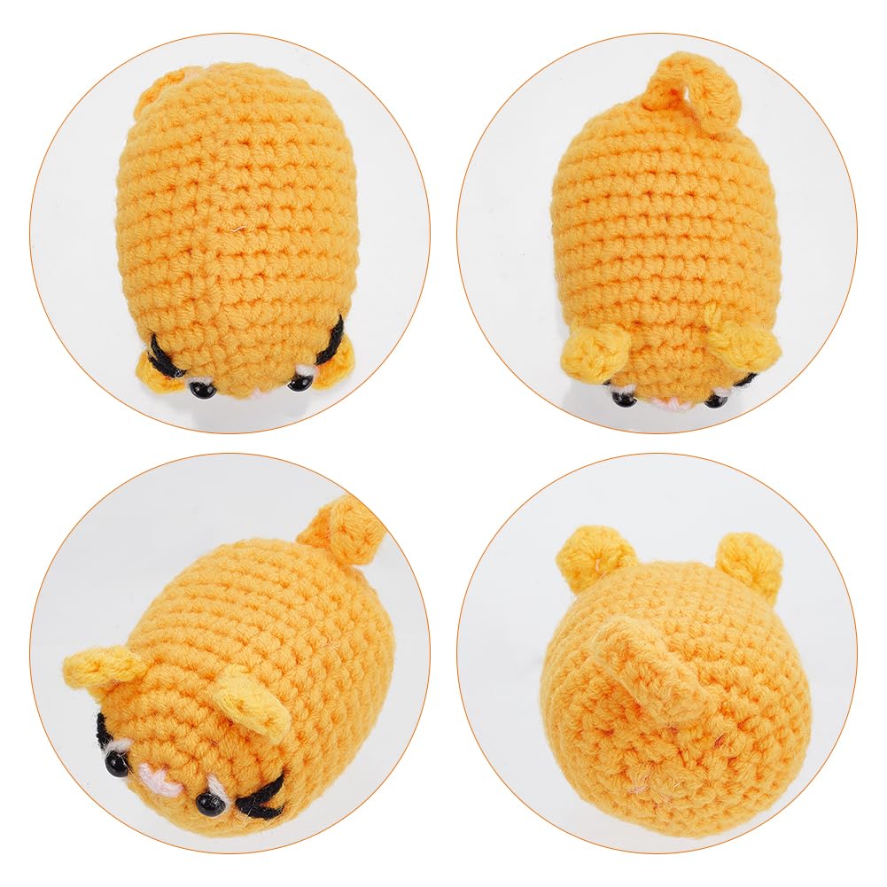 Kit Crochet Débutants Chat - 12 Chats à Faire, Fil, Crochet, Yeux, Rembourrage, Instructions, Boîte