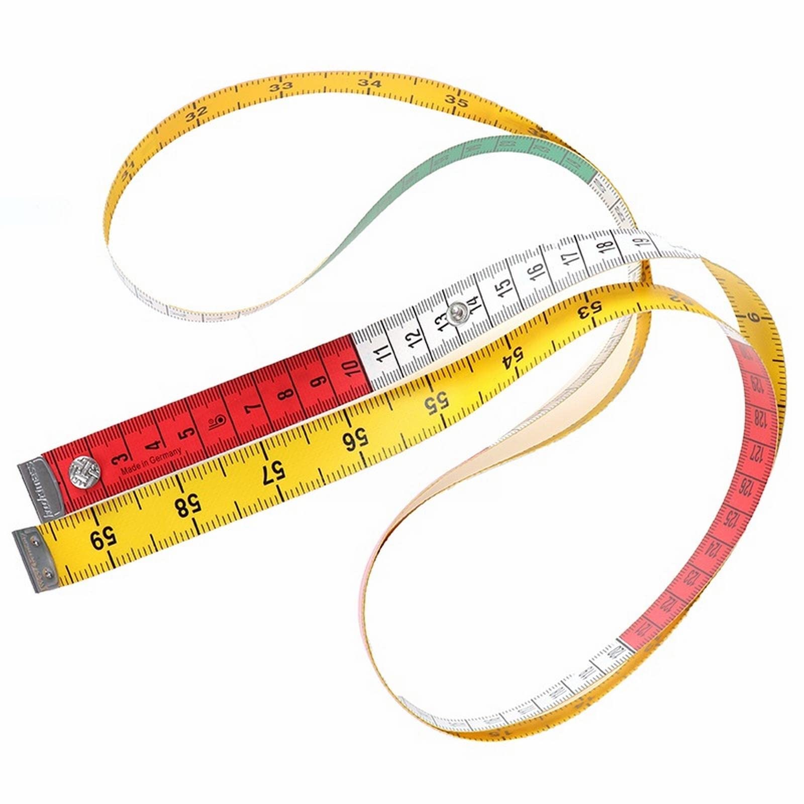 Nastro misuratore for il corpo in plastica morbida | Misura corpo giallo 1,5 m 60 pollici 2 cm: cucire
