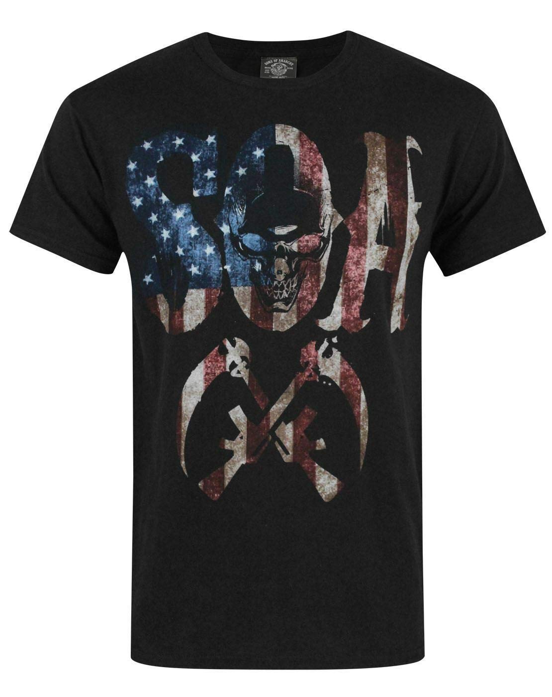 Sons of Anarchy Americana & Crossed Rifles Men's T-Shirt Black