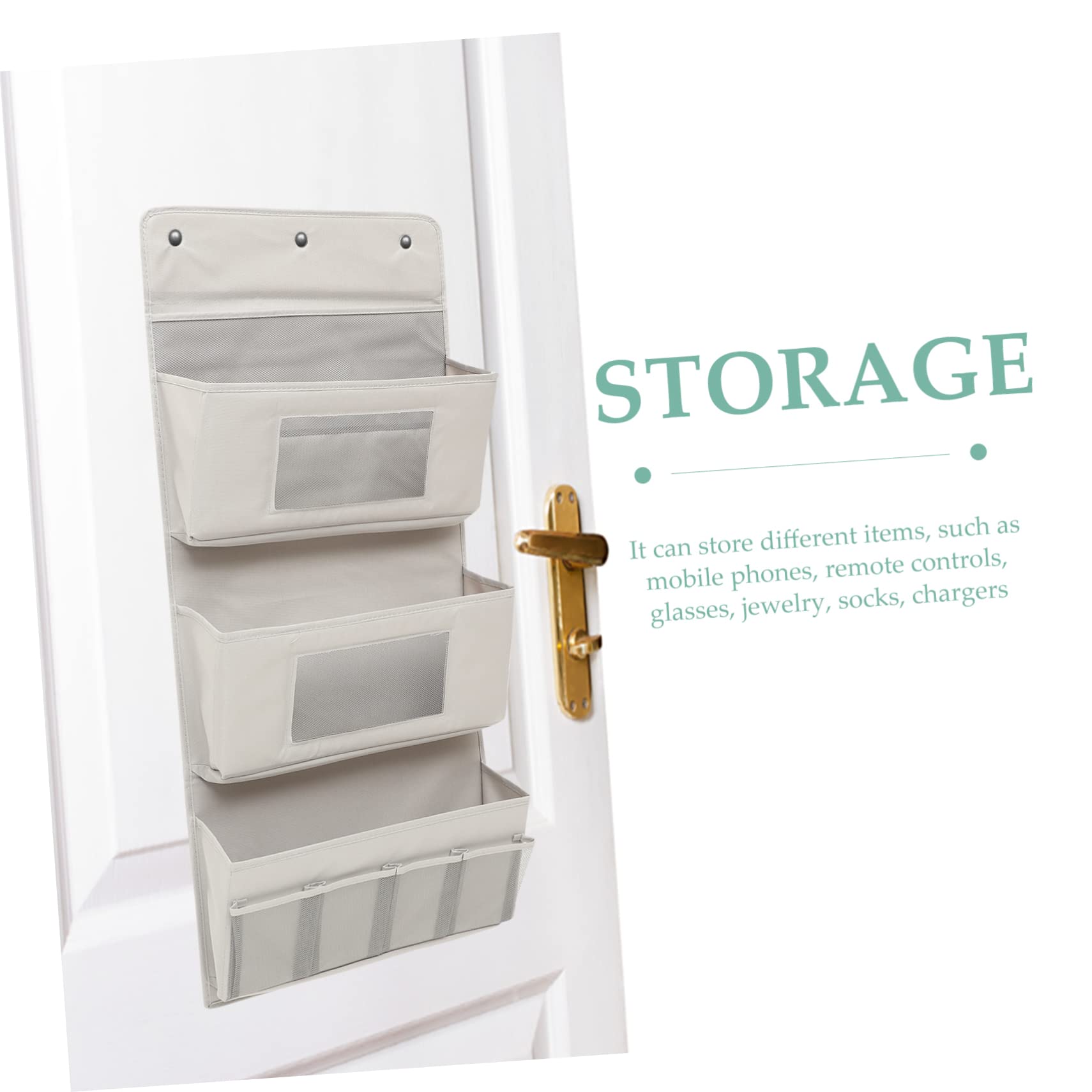 ABOOFAN Multi Layer Closet Door Hanging Organizer Breathable Storage Pouches for Easy Access Grey for Living Bedroom Bathroom and Design