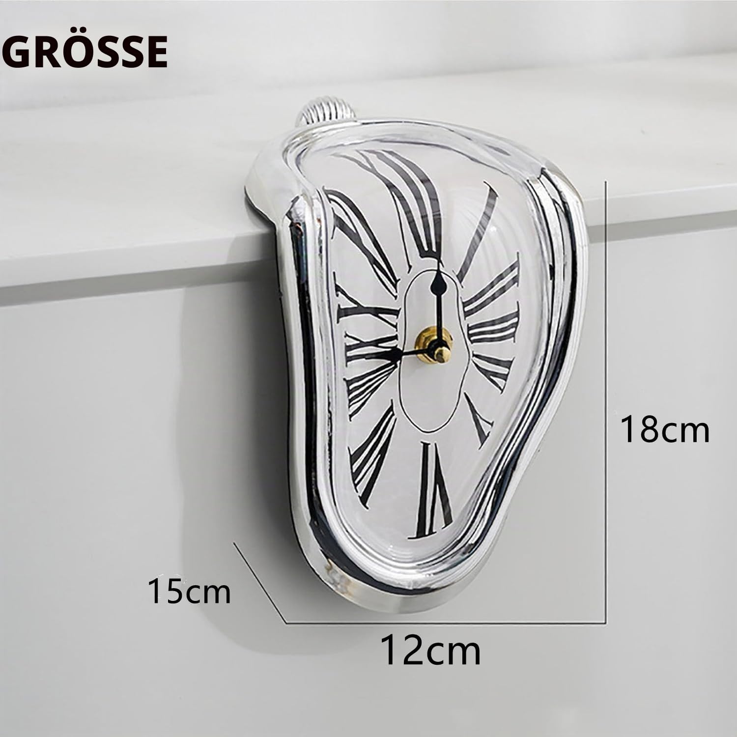 Schmelzende Uhr,Lautlos Salvador Dali Uhr,Tischuhren Modern Schmelzende Uhr Deko für dekoratives Zuhause,Büro,Regal,Schreibtisch,Tisch