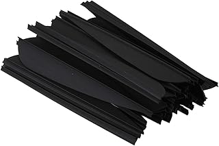 Ghulumn Arrows Vanes 4 Inch Plastic Feather Fletching for DIY Archery Arrows 50 Pack(Red)