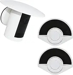 Pacote com 2 capas para câmera de proteção contra chuva, compatível com proteção contra raios UV, fácil de instalar (branca)