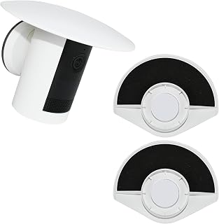 2Pack Sun Rain Shade Camera Cover Compatible with Ring Outdoor Cam Plus,Outdoor Camera Cover Shield,UV and Rain Resistant Shade,Anti Glare,Easy to Install(White)