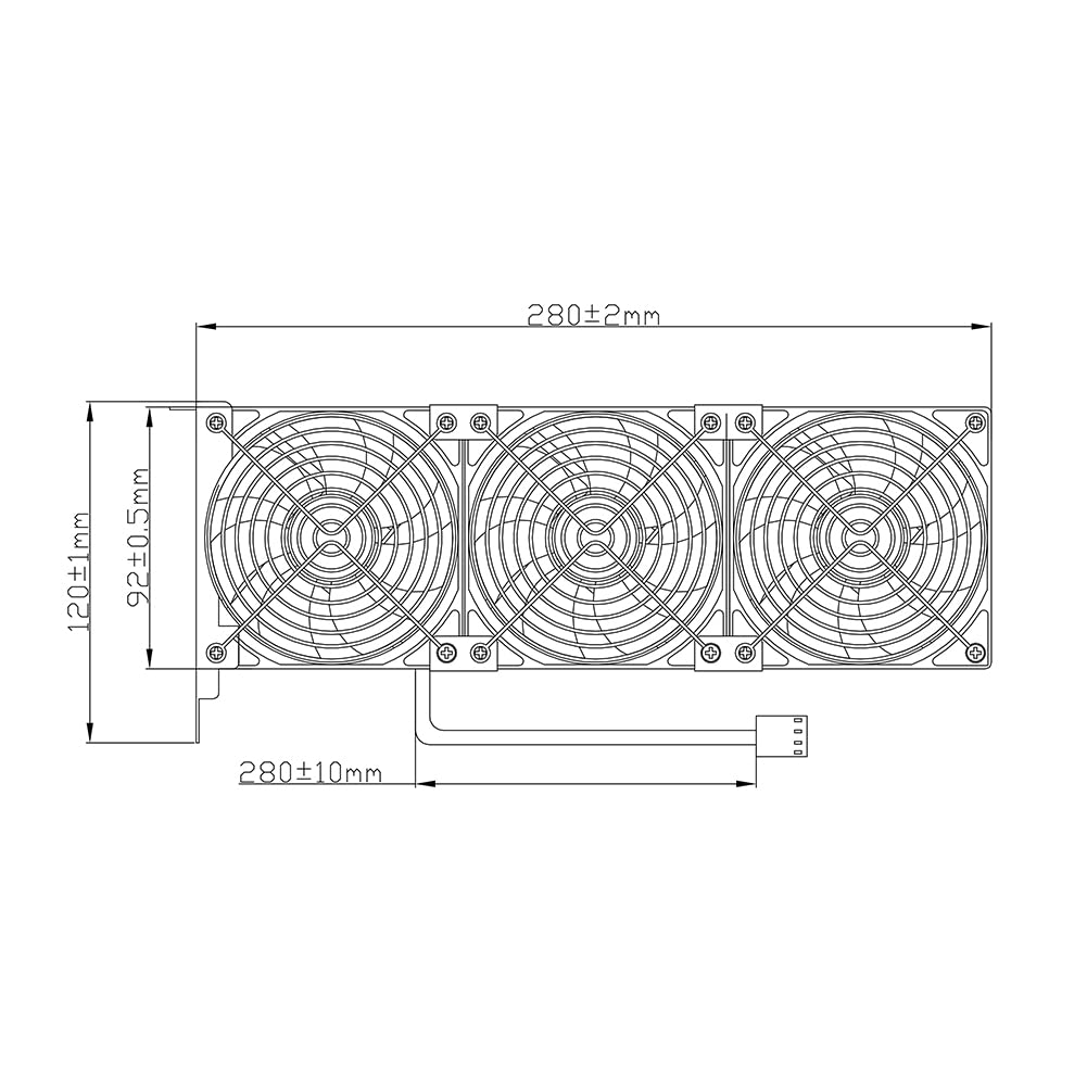 Ventilateur pour carte graphique - 3 ventilateurs PWM de 92 mm - Support PCI