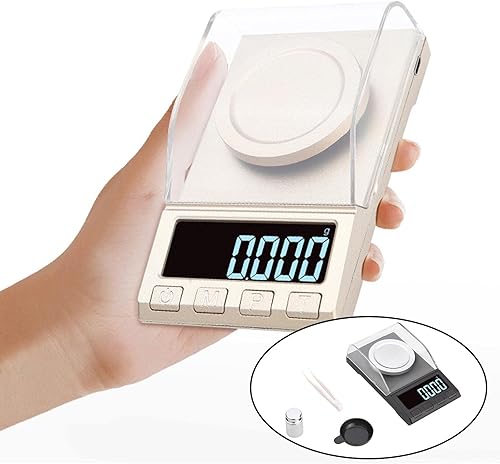 Miniatura 3 de misppro Báscula digital de joyería de 0.00 oz, báscula de bolsillo de alta precisión, báscula de gemas de joyería con pesas de calibración, pinzas y