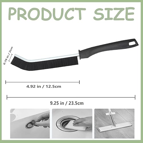 Miniatura 4 de Cepillo de limpieza de hendiduras de 4 piezas, cepillo de lechada para hendiduras, herramienta multifuncional de cepillo de limpieza de esquinas,